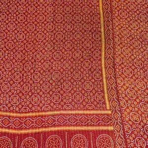 Red and Gold Patterned Fabric